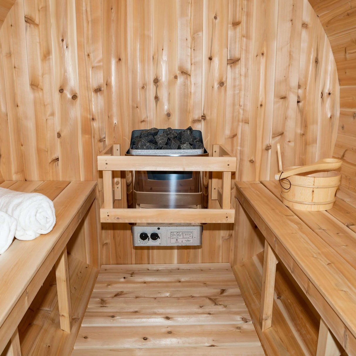 Dundalk Leisurecraft Canadian Timber 4-Person Serenity CT Barrel Sauna | CTC2245W