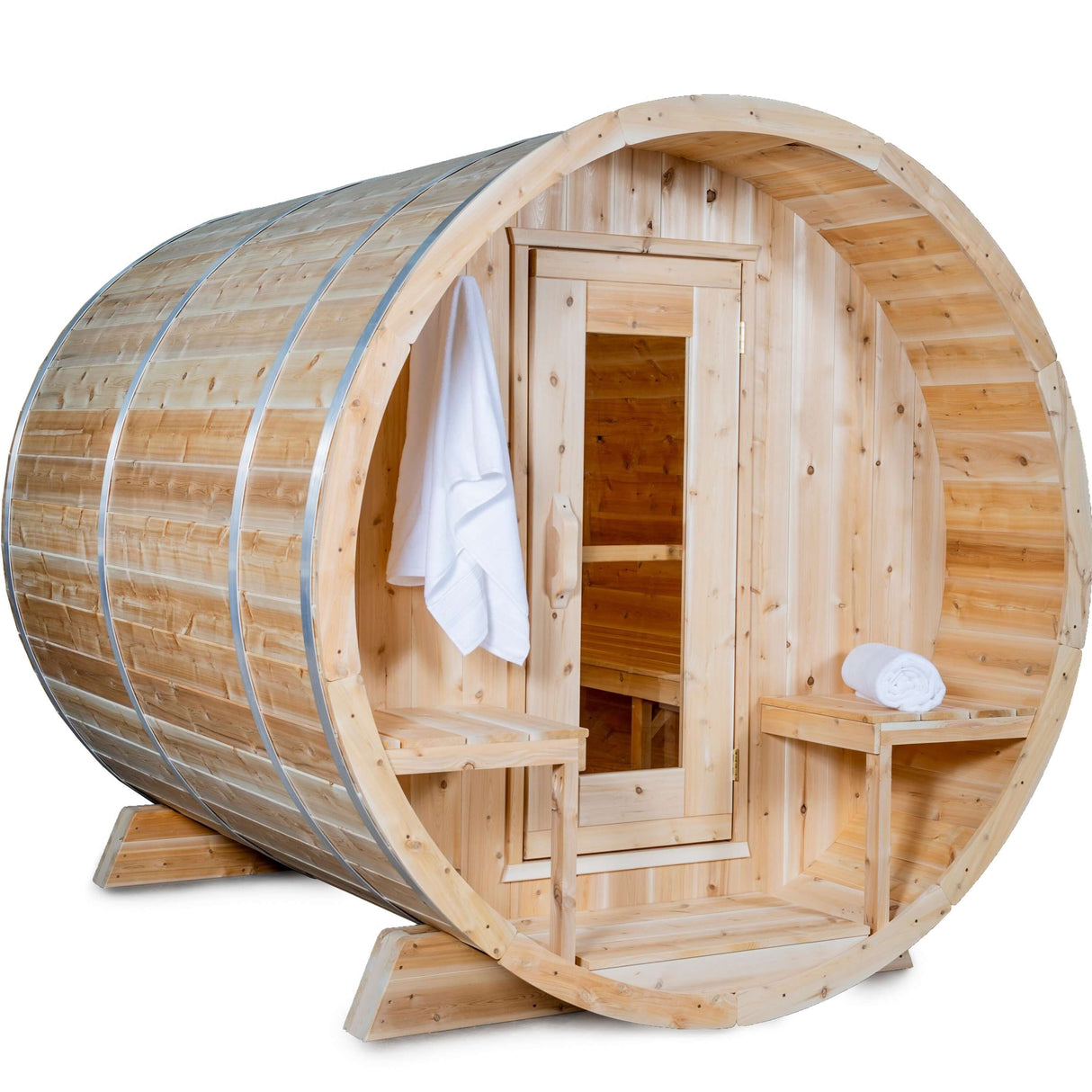 Dundalk Leisurecraft Canadian Timber 4-Person Serenity CT Barrel Sauna | CTC2245W