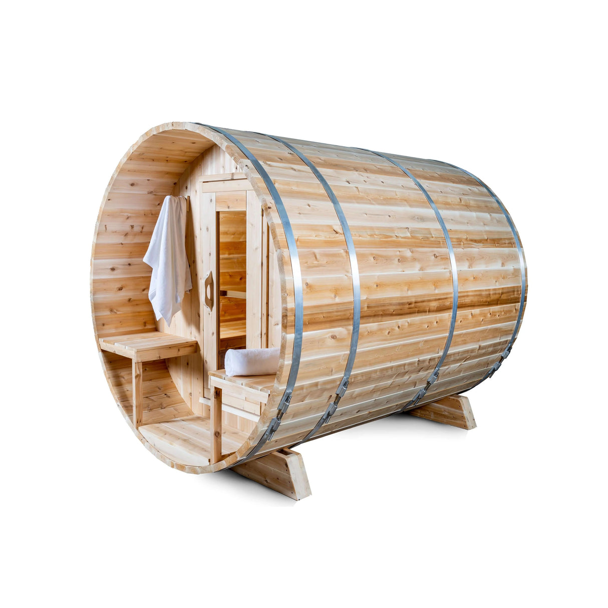 Dundalk Leisurecraft Canadian Timber 4-Person Serenity CT Barrel Sauna | CTC2245W
