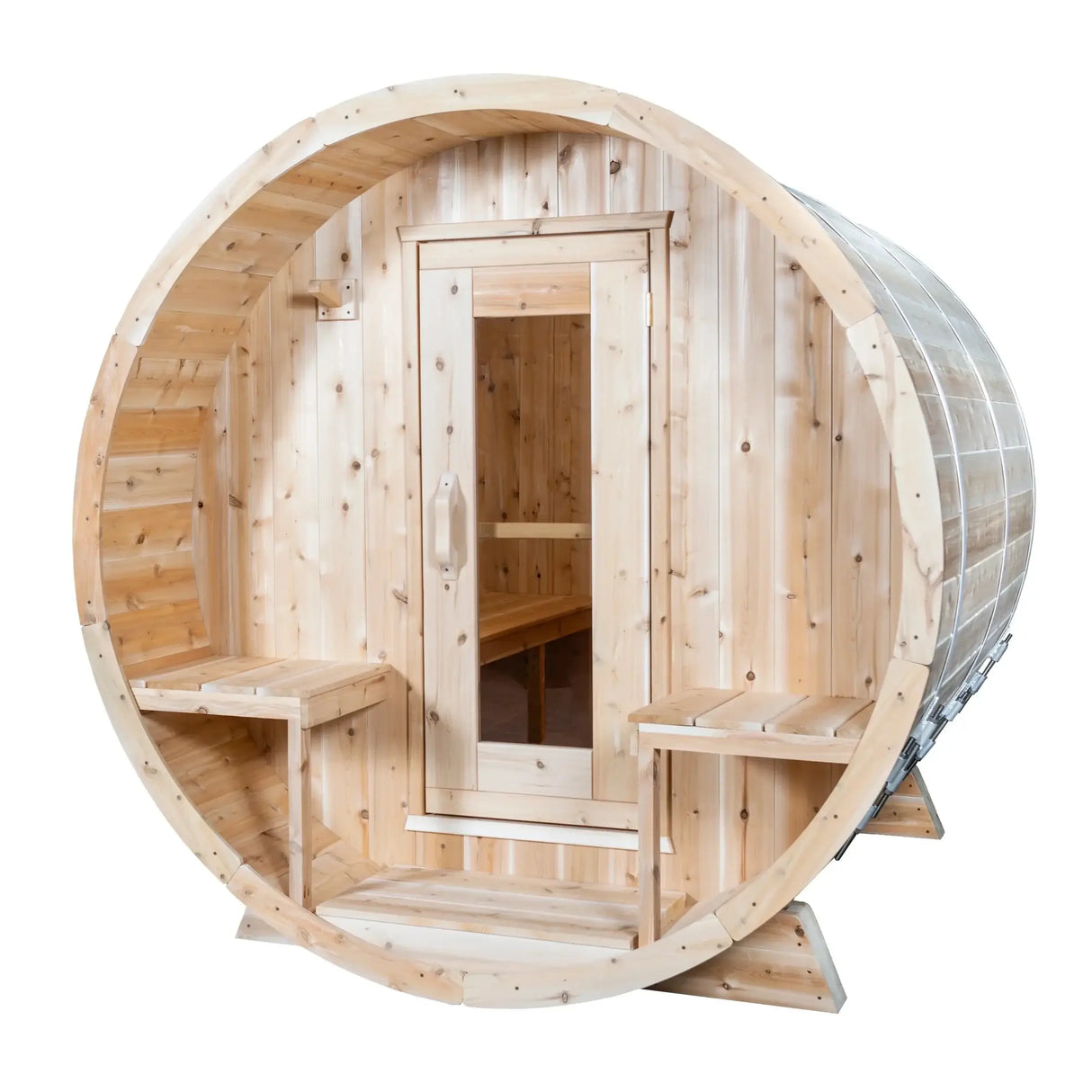 Dundalk Leisurecraft Canadian Timber 4-Person Serenity CT Barrel Sauna | CTC2245W