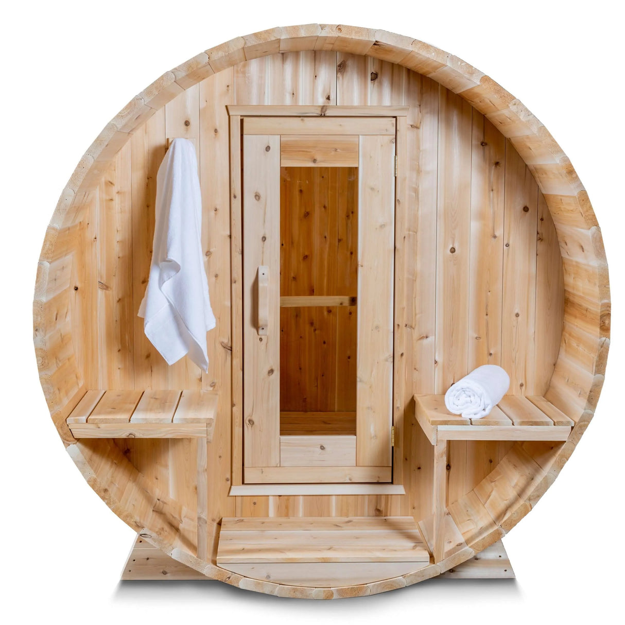 Dundalk Leisurecraft Canadian Timber 4-Person Serenity CT Barrel Sauna | CTC2245W