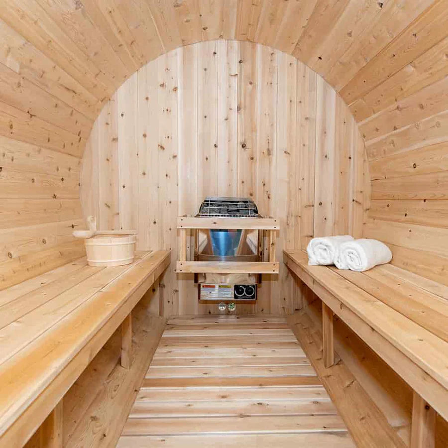 Dundalk Leisurecraft Canadian Timber 4-Person Serenity CT Barrel Sauna | CTC2245W
