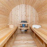 Dundalk Leisurecraft Canadian Timber 4-Person Serenity CT Barrel Sauna | CTC2245W