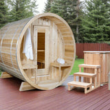 Dundalk Leisurecraft Canadian Timber 4-Person Serenity CT Barrel Sauna | CTC2245W