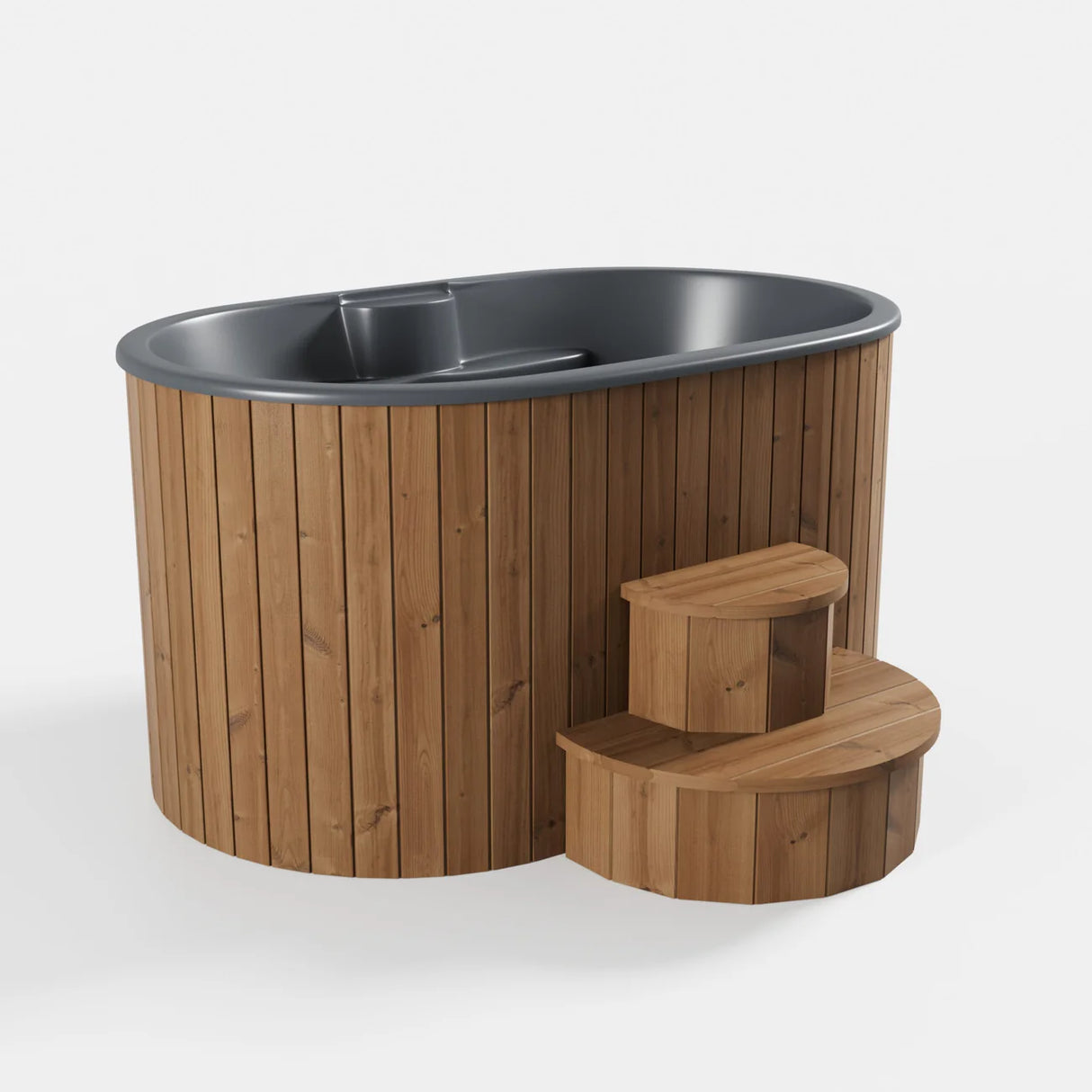 SaunaLife 2-Person Thermo-Pine Cold/Hot Plunge Tub - Model S2N