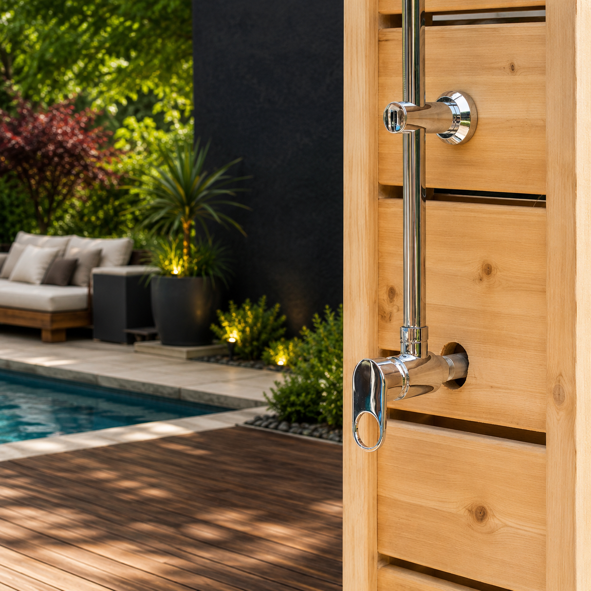 Dundalk Leisurecraft Canadian Timber Sierra Pillar Outdoor Shower | CTC105