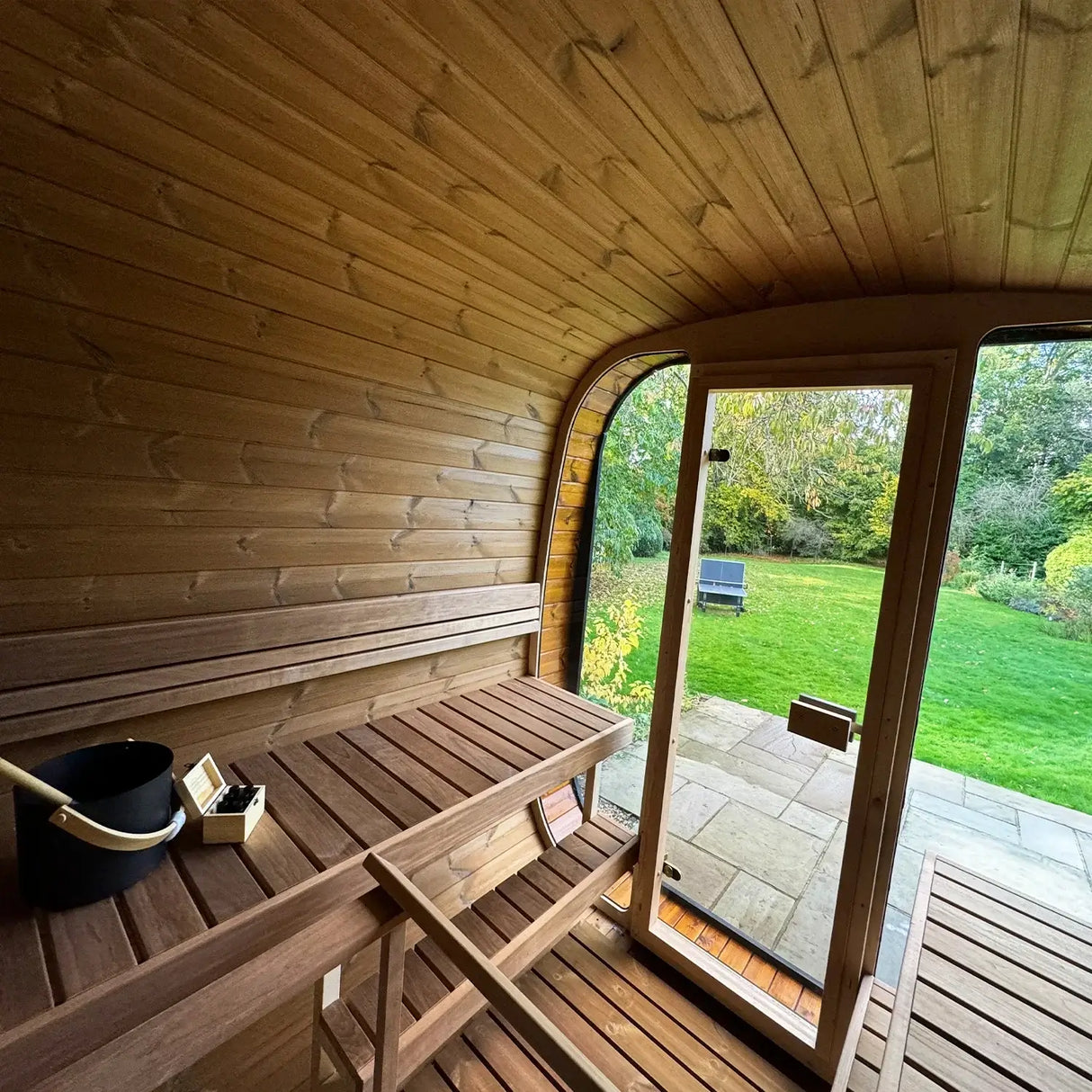 SaunaLife CL7G 6-Person Cube-Series Outdoor Sauna
