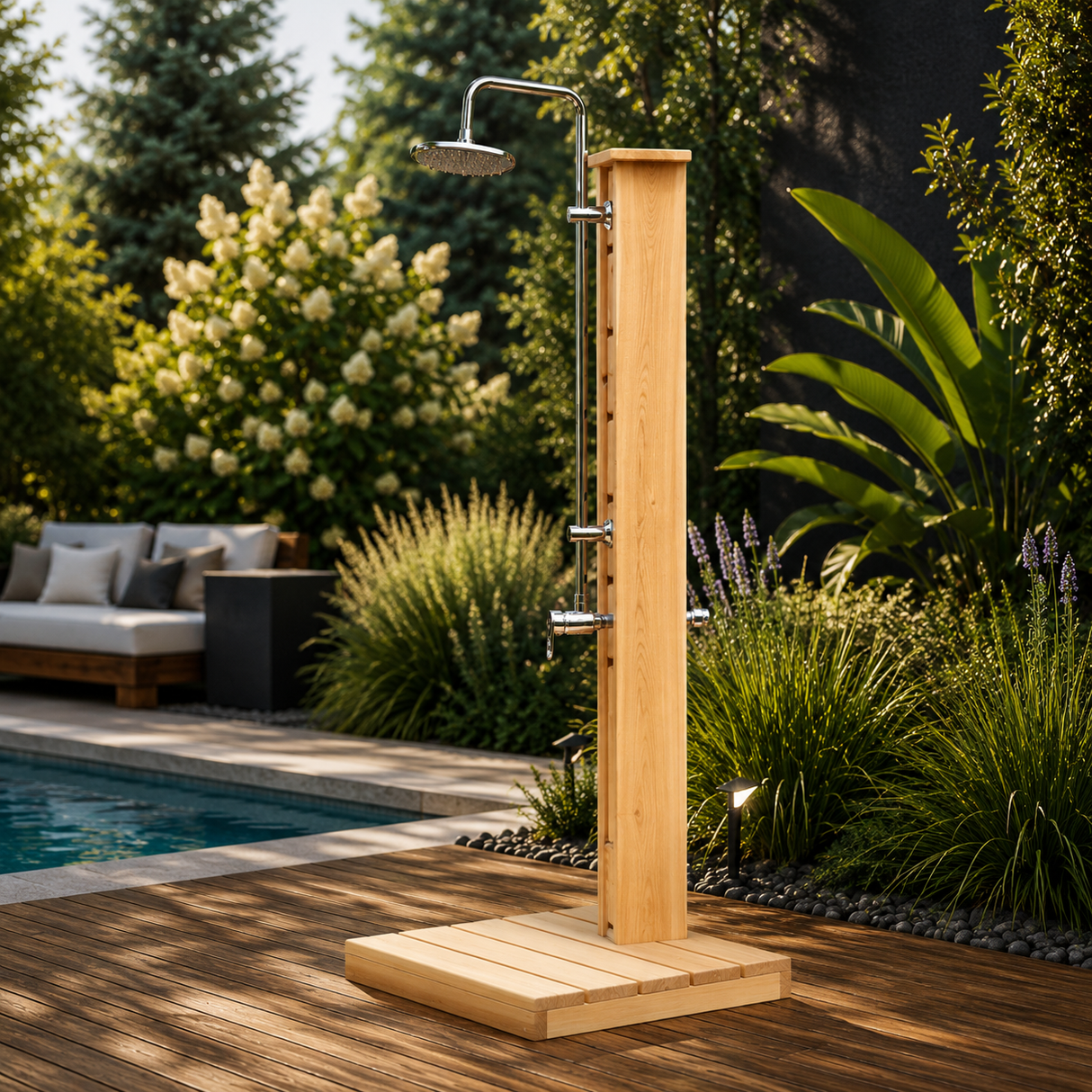 Dundalk Leisurecraft Canadian Timber Sierra Pillar Outdoor Shower | CTC105