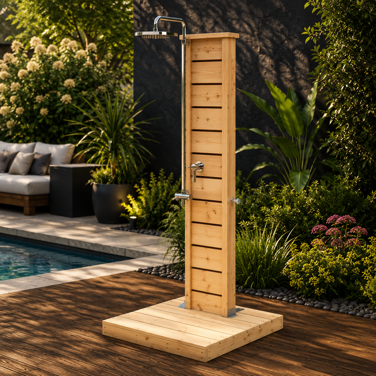 Dundalk Leisurecraft Canadian Timber Sierra Pillar Outdoor Shower | CTC105