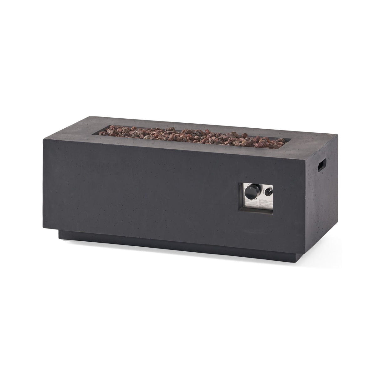 Alora Outdoor Contemporary 40K BTU Rectangular Propane Gas Fire Pit Table