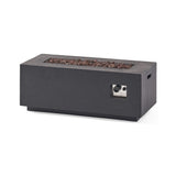 Alora Outdoor Contemporary 40K BTU Rectangular Propane Gas Fire Pit Table