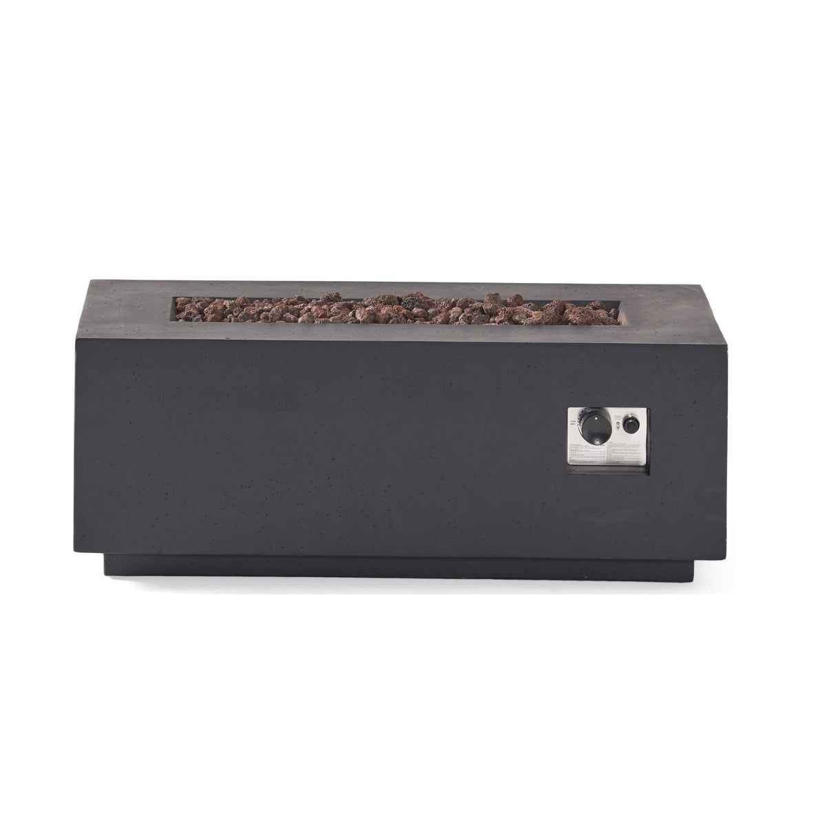 Alora Outdoor Contemporary 40K BTU Rectangular Propane Gas Fire Pit Table