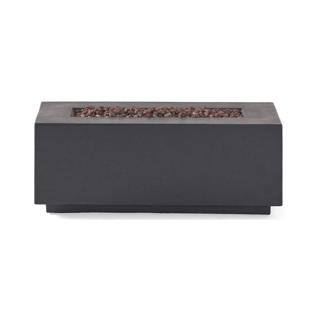 Alora Outdoor Contemporary 40K BTU Rectangular Propane Gas Fire Pit Table
