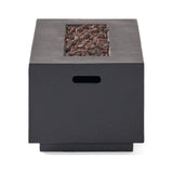 Alora Outdoor Contemporary 40K BTU Rectangular Propane Gas Fire Pit Table