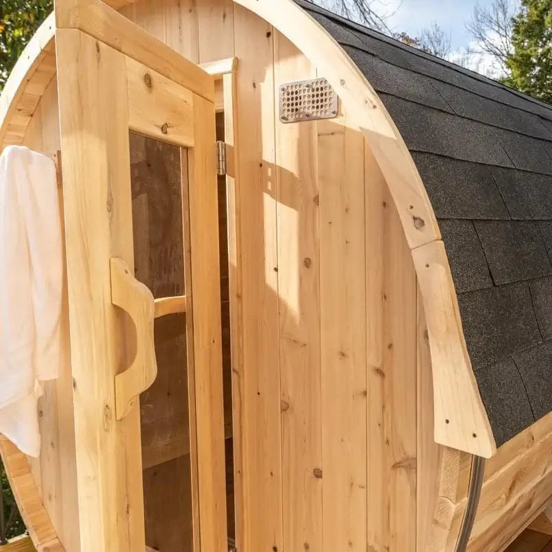 Dundalk Leisurecraft Canadian Timber 4-Person Harmony Barrel Sauna | CTC22W