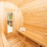 Dundalk Leisurecraft Canadian Timber 4-Person Harmony Barrel Sauna | CTC22W