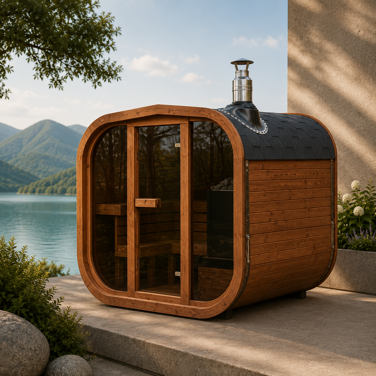 Patio Elegance Mande MW12 ThermoWood Outdoor Sauna