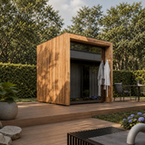 ThermaSol Fortis Fully-Assembled 4-Person Outdoor Sauna Cabin [Made-To-Order]