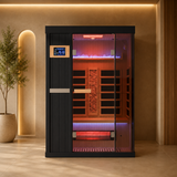 Thermora Pandora 2-Person Indoor Infrared Sauna w/ Red Light Therapy & Himalayan Salt Rocks&nbsp;
