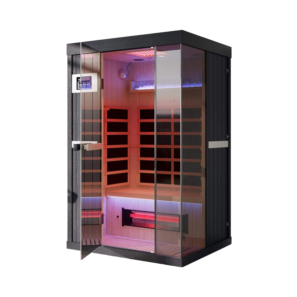Thermora Pandora 2-Person Indoor Infrared Sauna w/ Red Light Therapy & Himalayan Salt Rocks&nbsp;