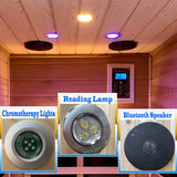 Thermora Premium 1-Person Outdoor Red Cedar Infrared Sauna With Low EMF, Chromotherapy And Bluetooth (SAK32783)