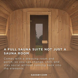 SaunaLife Model CL12GCP Cube-Series Outdoor 8-Person Home Sauna Kit [CL12GCP] (SAK38741)