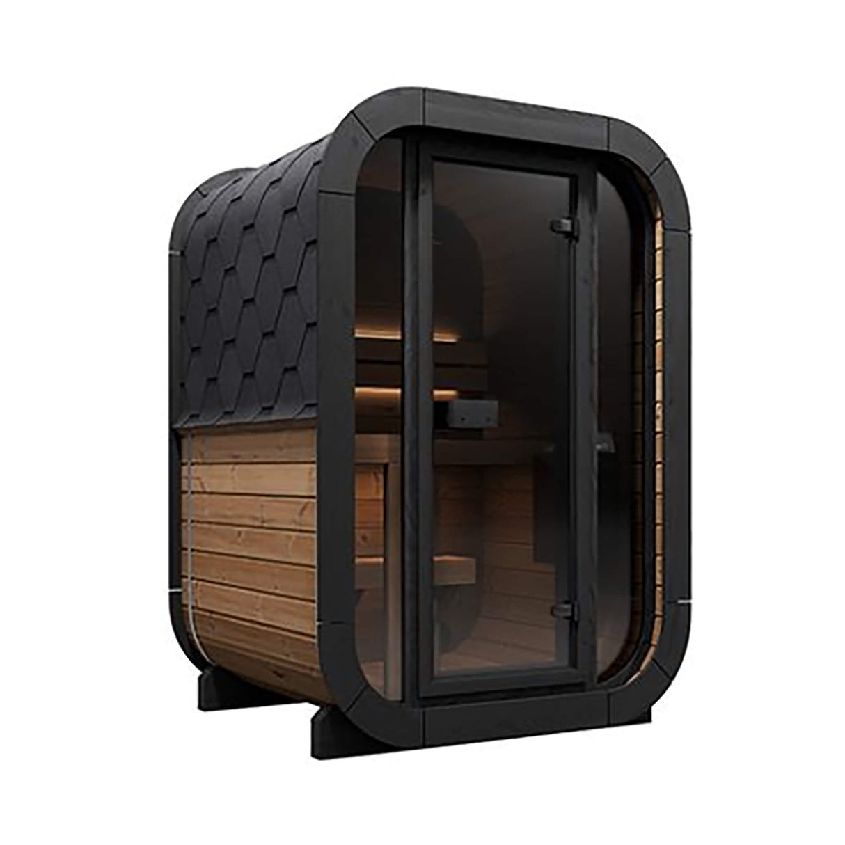 SaunaLife Model CL3G Cube-Series Outdoor 2-Person Home Sauna