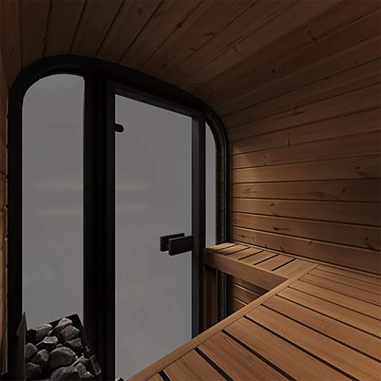 SaunaLife Model CL3G Cube-Series Outdoor 2-Person Home Sauna