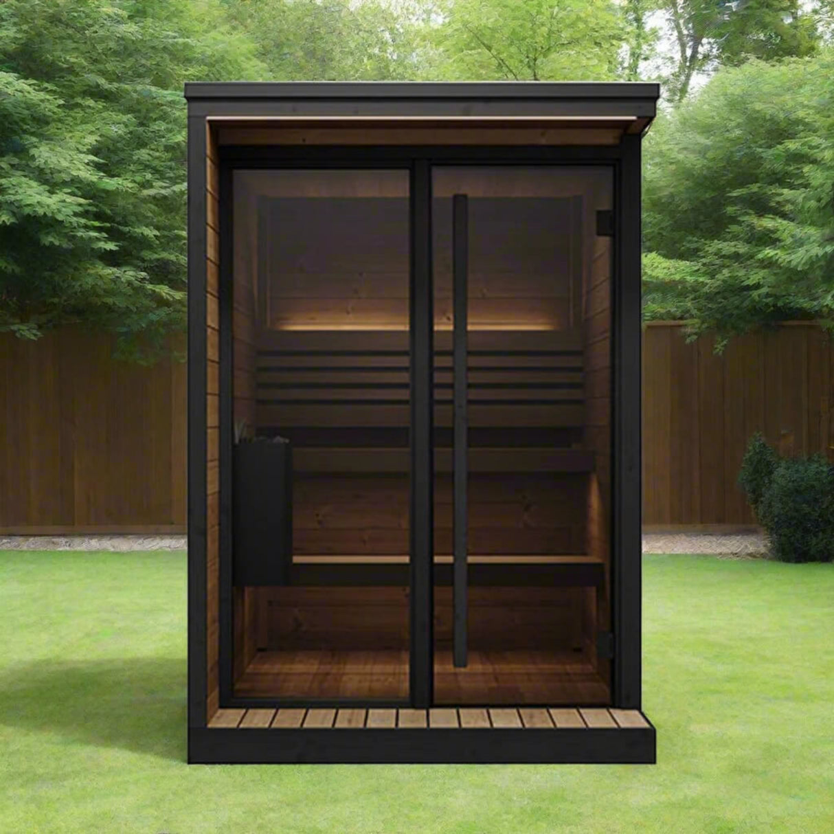 SaunaLife Garden Luxury-Series Model GL4 Outdoor 4-Person Home Sauna Kit (SAK21633)