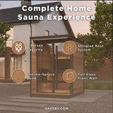 SaunaLife Garden Luxury-Series Model GL4 Outdoor 4-Person Home Sauna Kit (SAK21633)