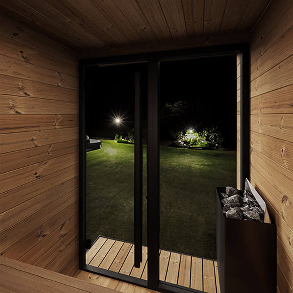 SaunaLife Garden Luxury-Series Model GL4 Outdoor 4-Person Home Sauna Kit (SAK21633)