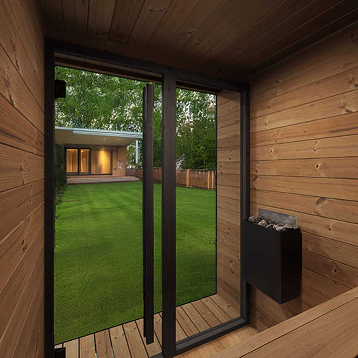 SaunaLife Garden Luxury-Series Model GL4 Outdoor 4-Person Home Sauna Kit (SAK21633)