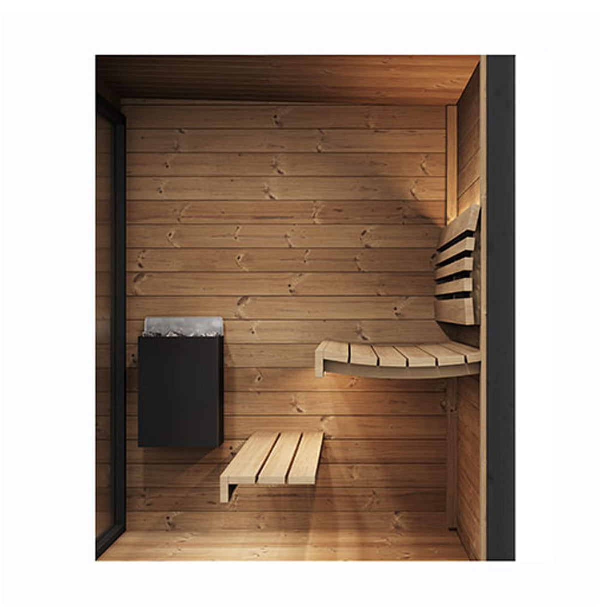 SaunaLife Garden Luxury-Series Model GL4 Outdoor 4-Person Home Sauna Kit (SAK21633)