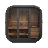 SaunaLife Model CL4G 3-Person Cube-Series Luxury Wooden Outdoor Home Sauna Kit