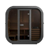 SaunaLife Model CL5G 4-Person Cube-Series Luxury Wooden Outdoor Home Sauna Kit