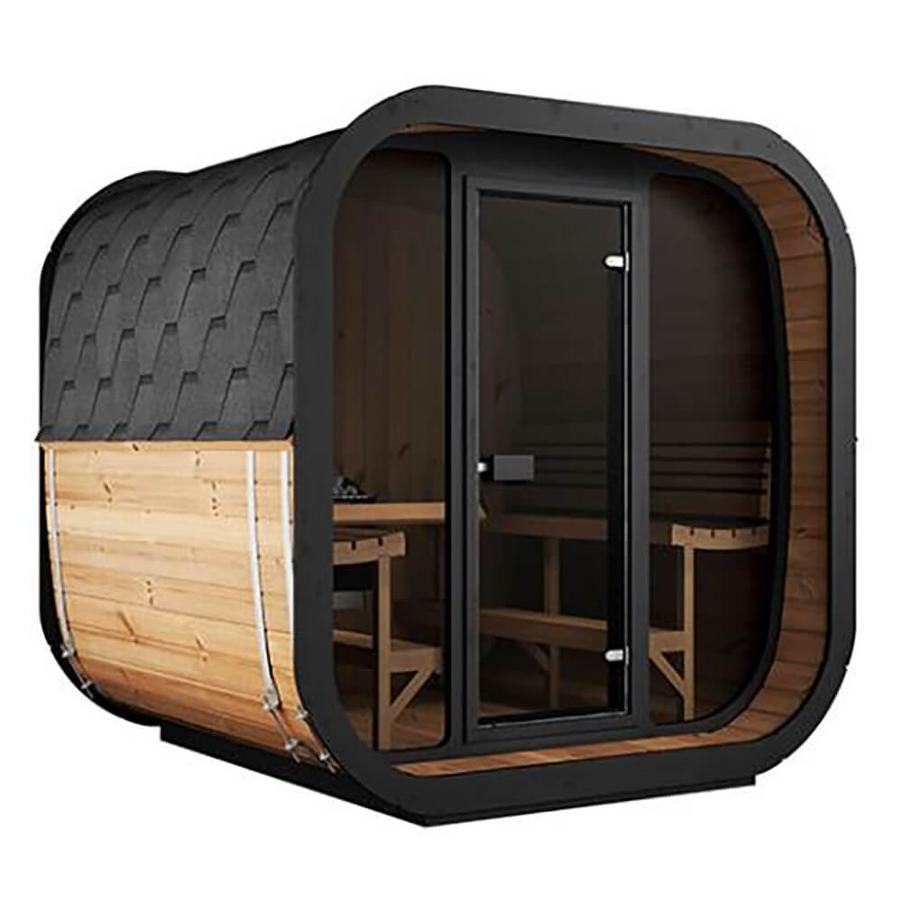 SaunaLife CL7G 6-Person Cube-Series Outdoor Sauna