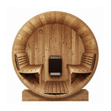SaunaLife Model E8 Ergo Series 6-Person Outdoor Thermo-Spruce Sauna Barrel