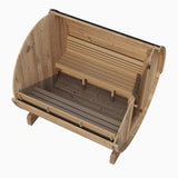 SaunaLife Model E8 Ergo Series 6-Person Outdoor Thermo-Spruce Sauna Barrel