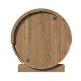 SaunaLife Model E8G Ergo Series 6-Person Outdoor Sauna Barrel With Tempered Glass Front