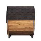 SaunaLife Model EE8G Ergo Series 6-Person Outdoor Sauna Barrel With Tempered Glass Front
