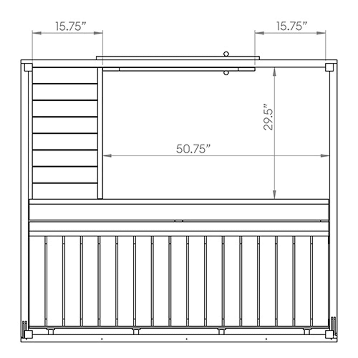 SaunaLife Model G2 4-Person Garden-Series Luxury Wooden Outdoor Home Sauna Kit [SL-MODELG2] (SAK84510)