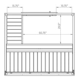 SaunaLife Model G2 4-Person Garden-Series Luxury Wooden Outdoor Home Sauna Kit [SL-MODELG2] (SAK84510)