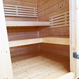 SaunaLife Model G2 4-Person Garden-Series Luxury Wooden Outdoor Home Sauna Kit [SL-MODELG2] (SAK84510)