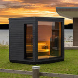SaunaLife Garden Series Model G6 5-Person Fully Assembled Outdoor Sauna ](SAK39518)