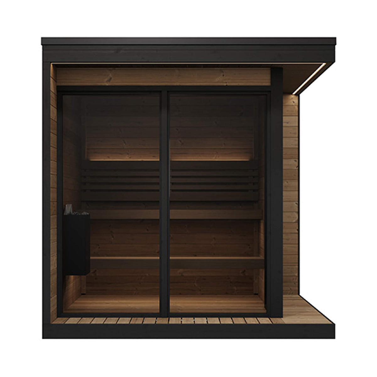 SaunaLife Model GL6 Luxury-Series Outdoor 6-Person Home Sauna Kit