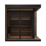 SaunaLife Model GL6 Luxury-Series Outdoor 6-Person Home Sauna Kit