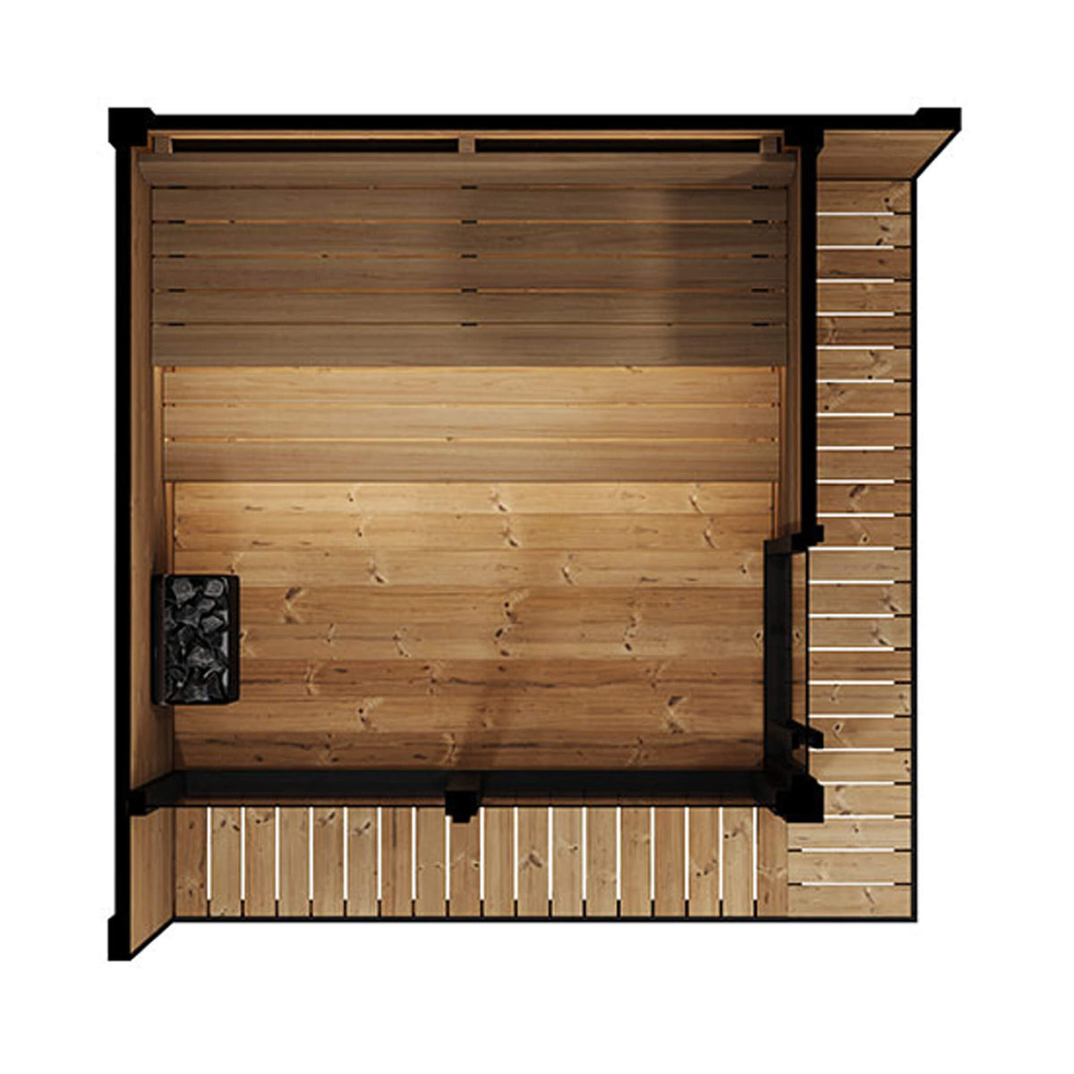 SaunaLife Model GL6 Luxury-Series Outdoor 6-Person Home Sauna Kit
