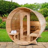 Dundalk Leisurecraft Canadian Timber 4-Person Serenity MP Barrel Sauna | CTC2245MP