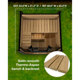 SaunaLife Model CL3G Cube-Series Outdoor 2-Person Home Sauna