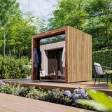 ThermaSol Fortis Fully-Assembled 4-Person Outdoor Sauna Cabin [Made-To-Order]